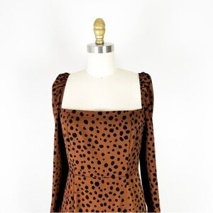 Caara • Puff Sleeve Spotted Dress • L